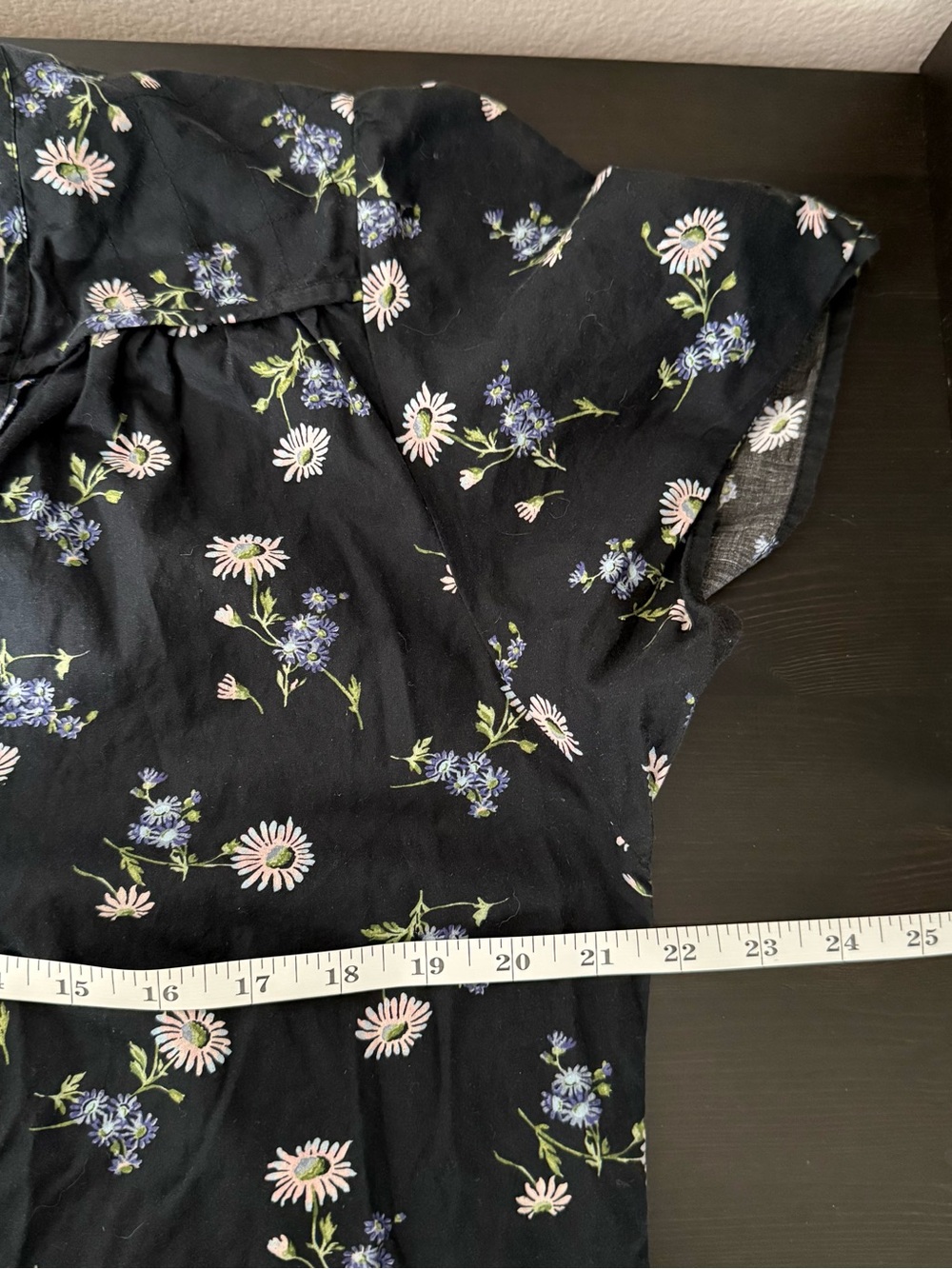 Christy Dawn Farm To Closet Midi Dress XL Navy Floral Short Sleeve Cottagecore - Picture 12 of 13